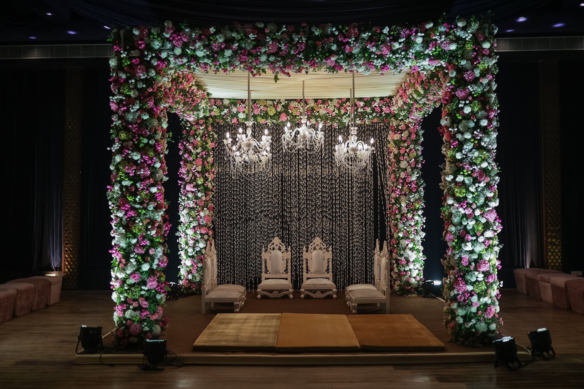 Luxuriously styled dinner table for an event